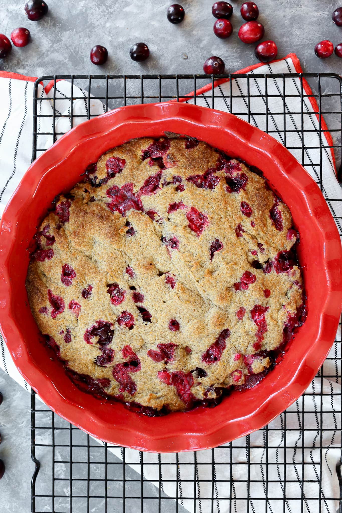 EASY Crustless Cranberry Pie Recipe - Happy Healthy Mama