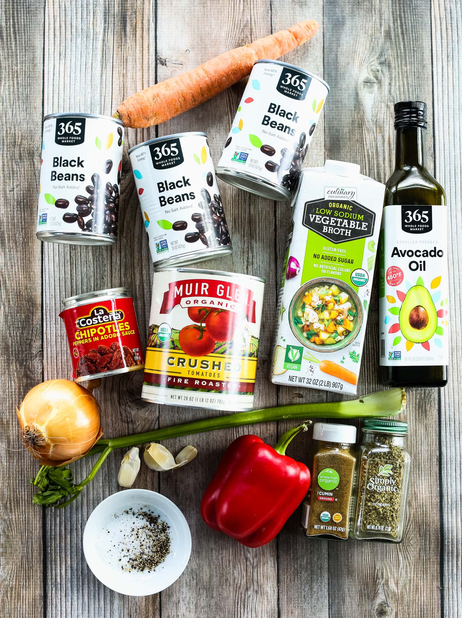 spicy black bean soup recipe ingredients