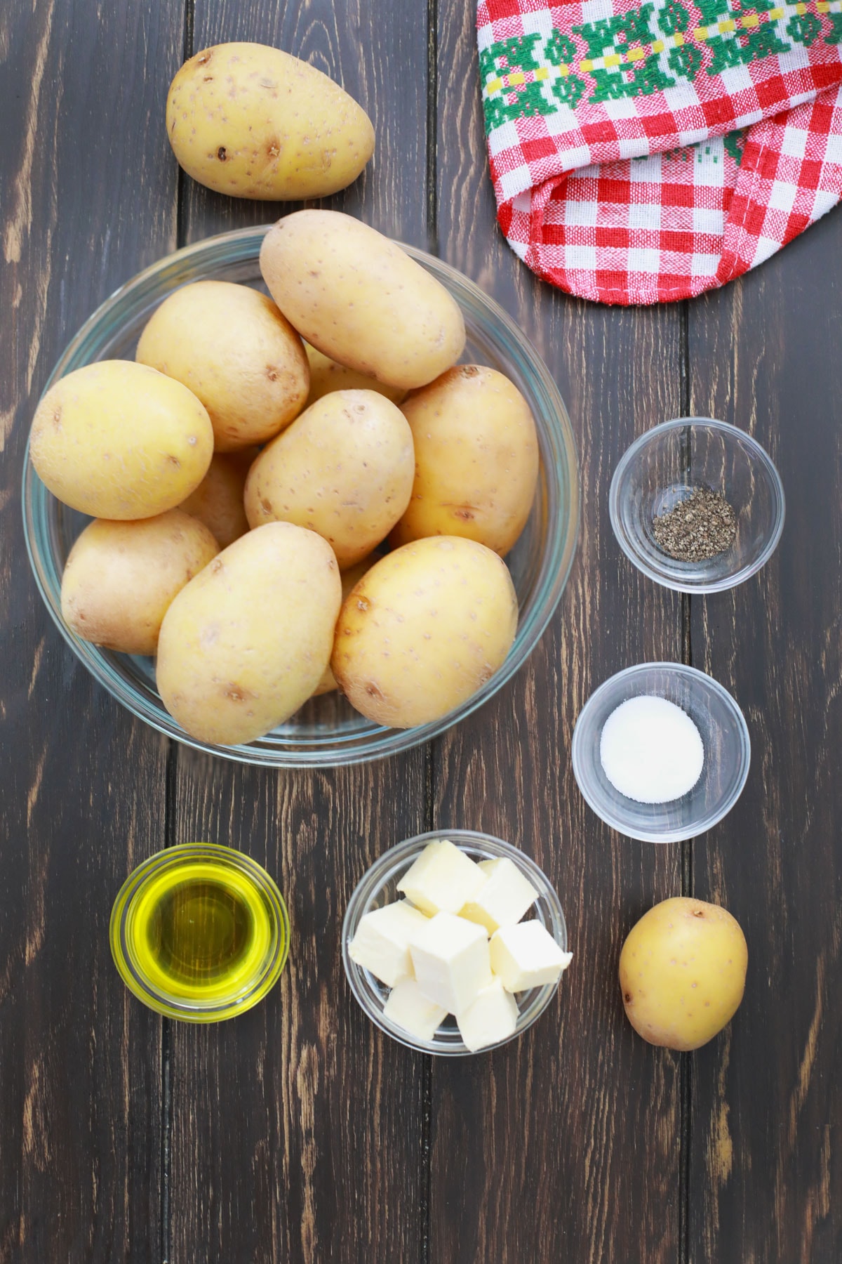 Crispy smashed Potatoes ingredients