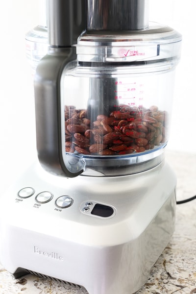 almonds in a food processor