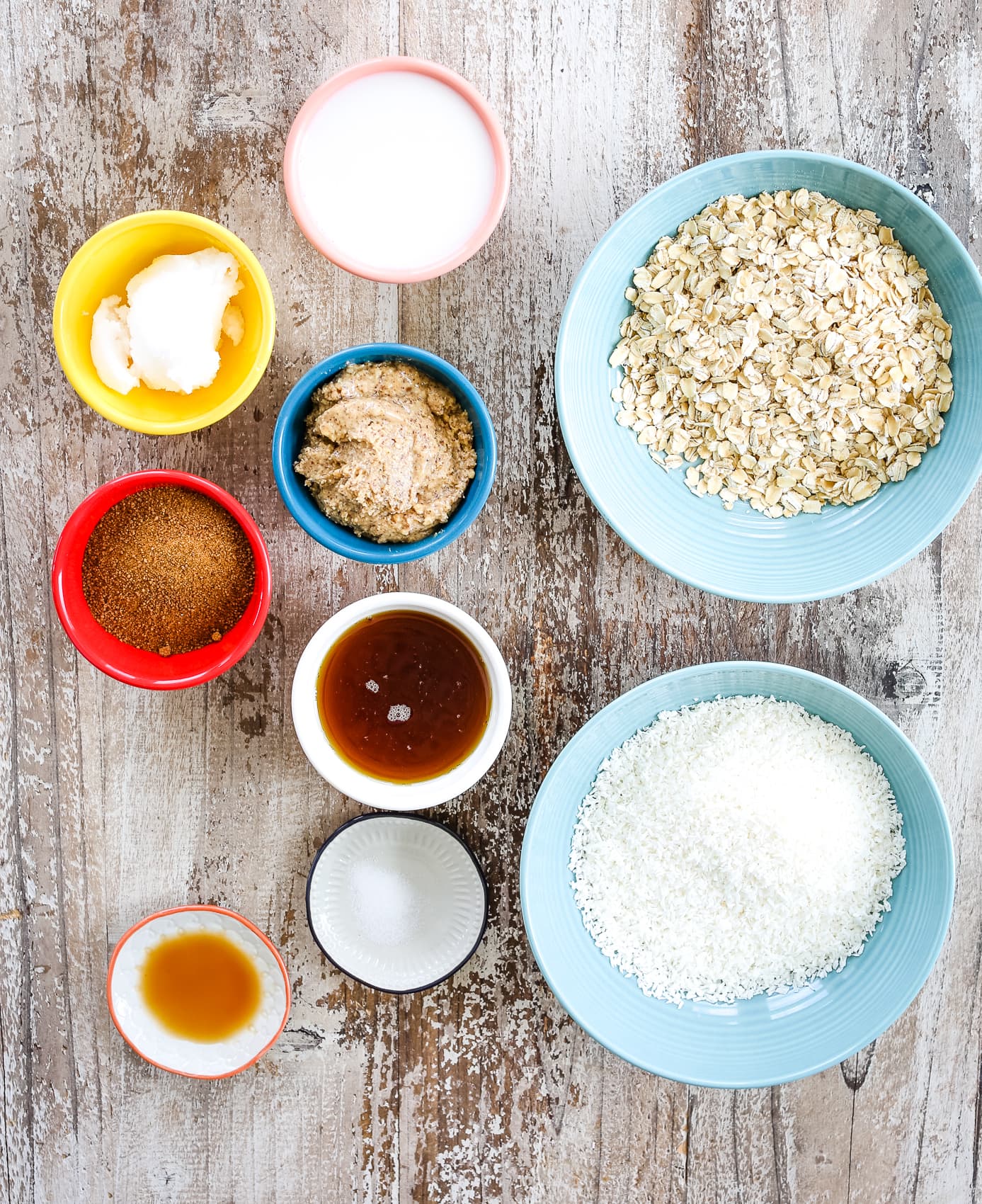 No Bake Almond Butter Cookies. ingredients