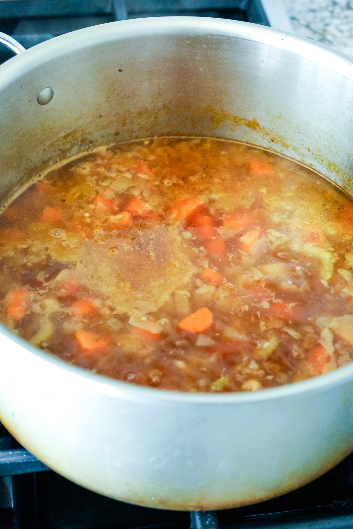 soup boiling in a pot