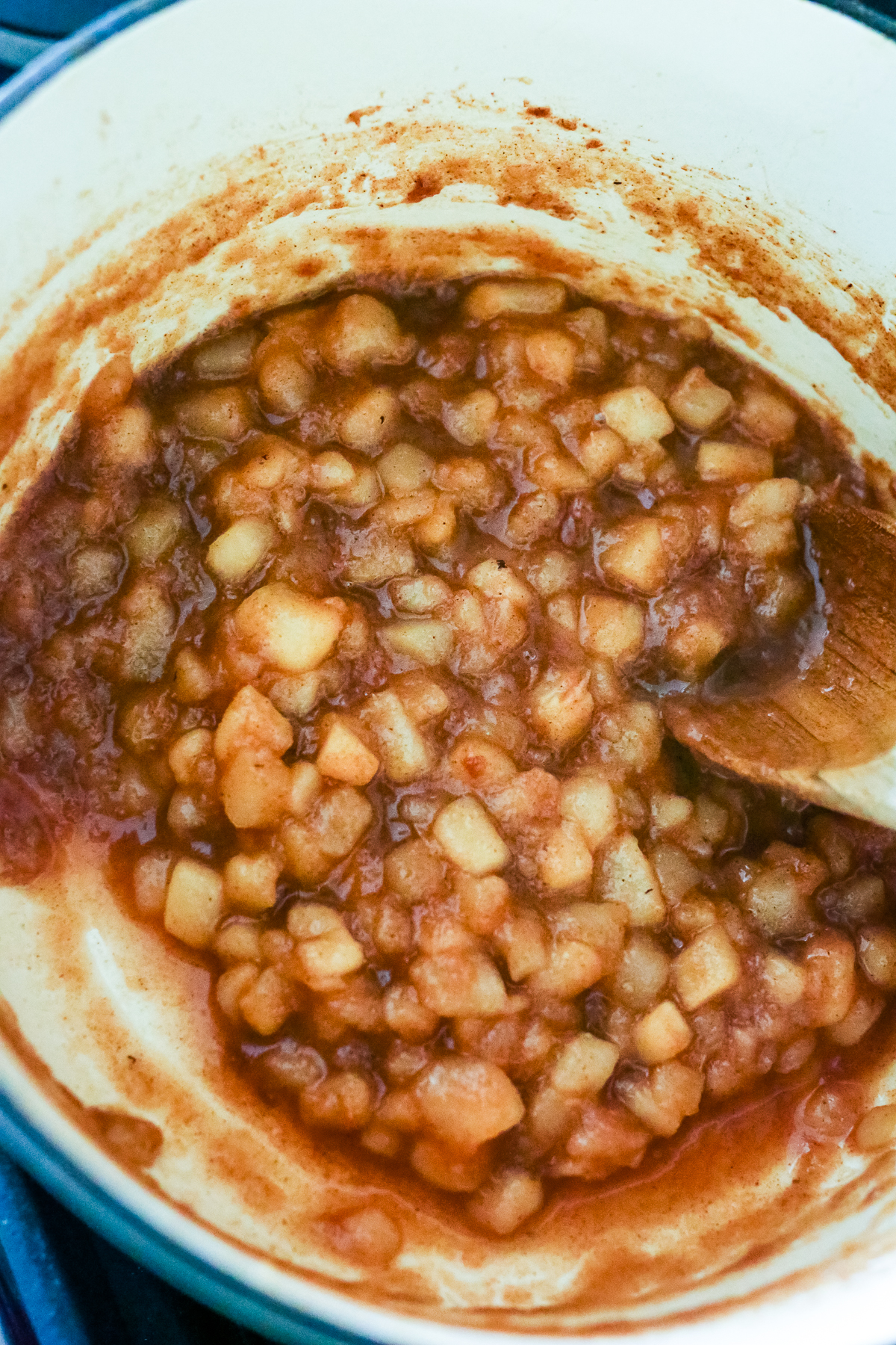 pear compote thickened