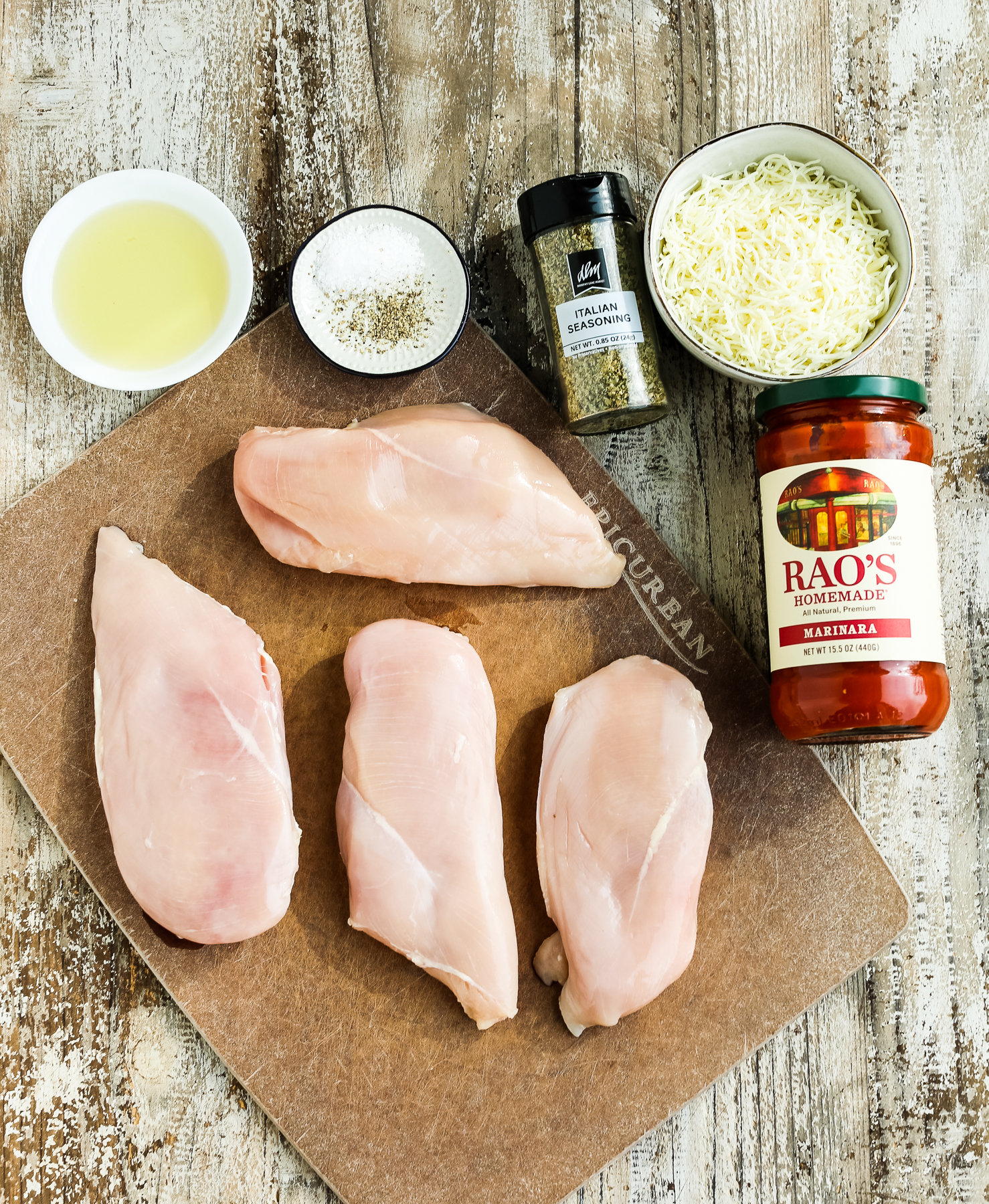 ingredients for mozzarella stuffed chicken recipe