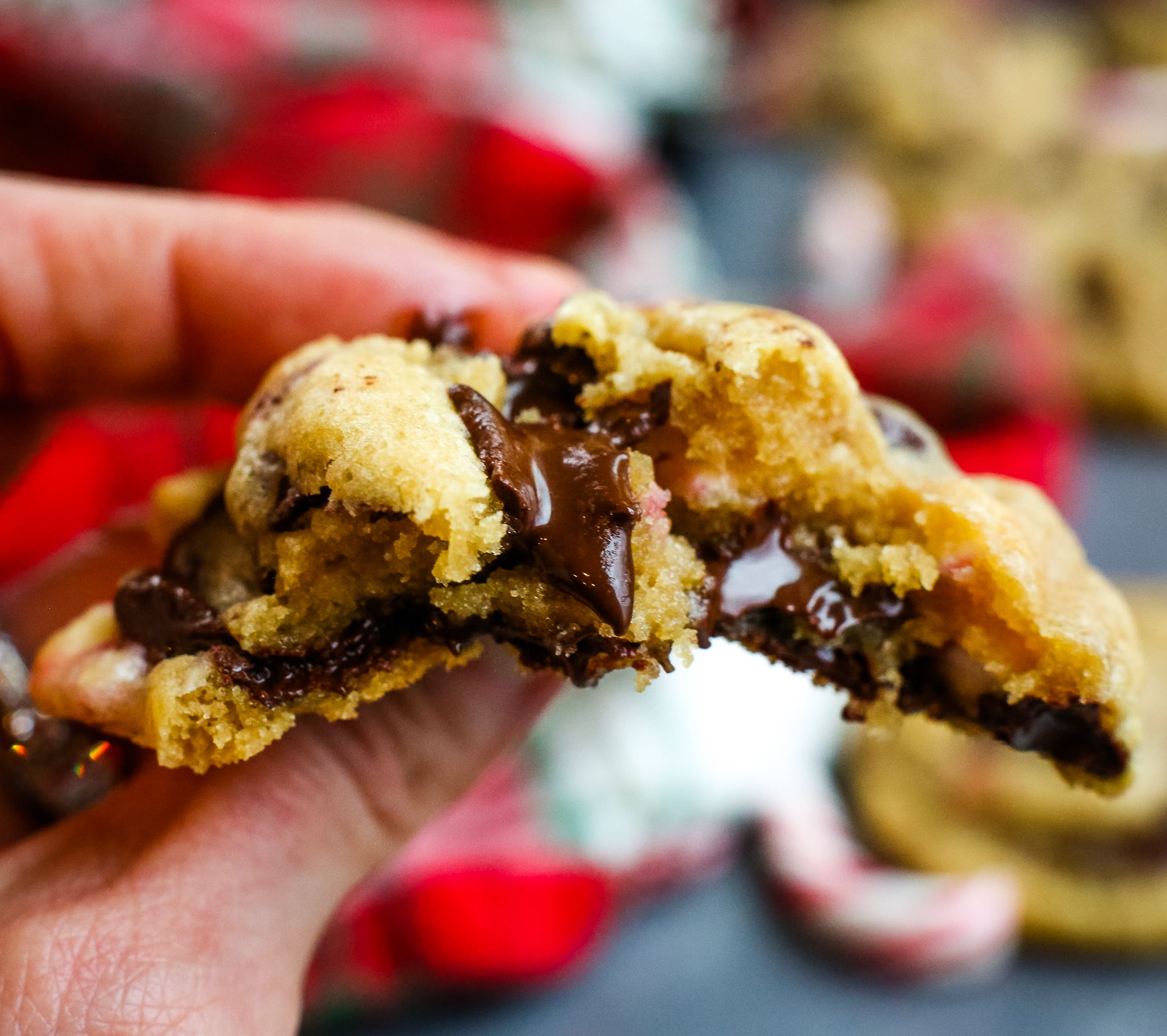 the amazing texture of Peppermint Chocolate Chip Cookies