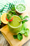 green smoothie in a glass