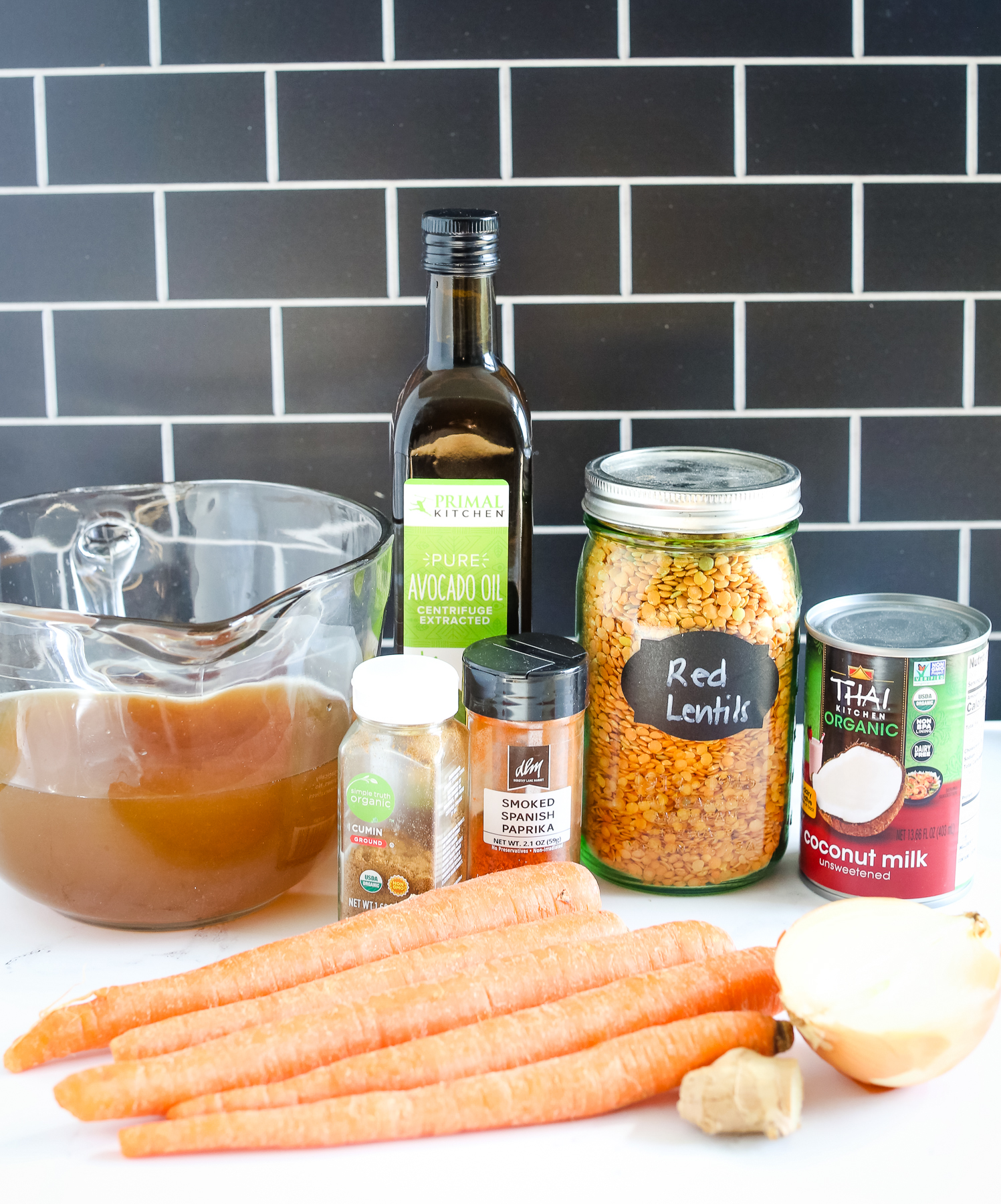 Carrot and Lentil Soup recipe ingredients