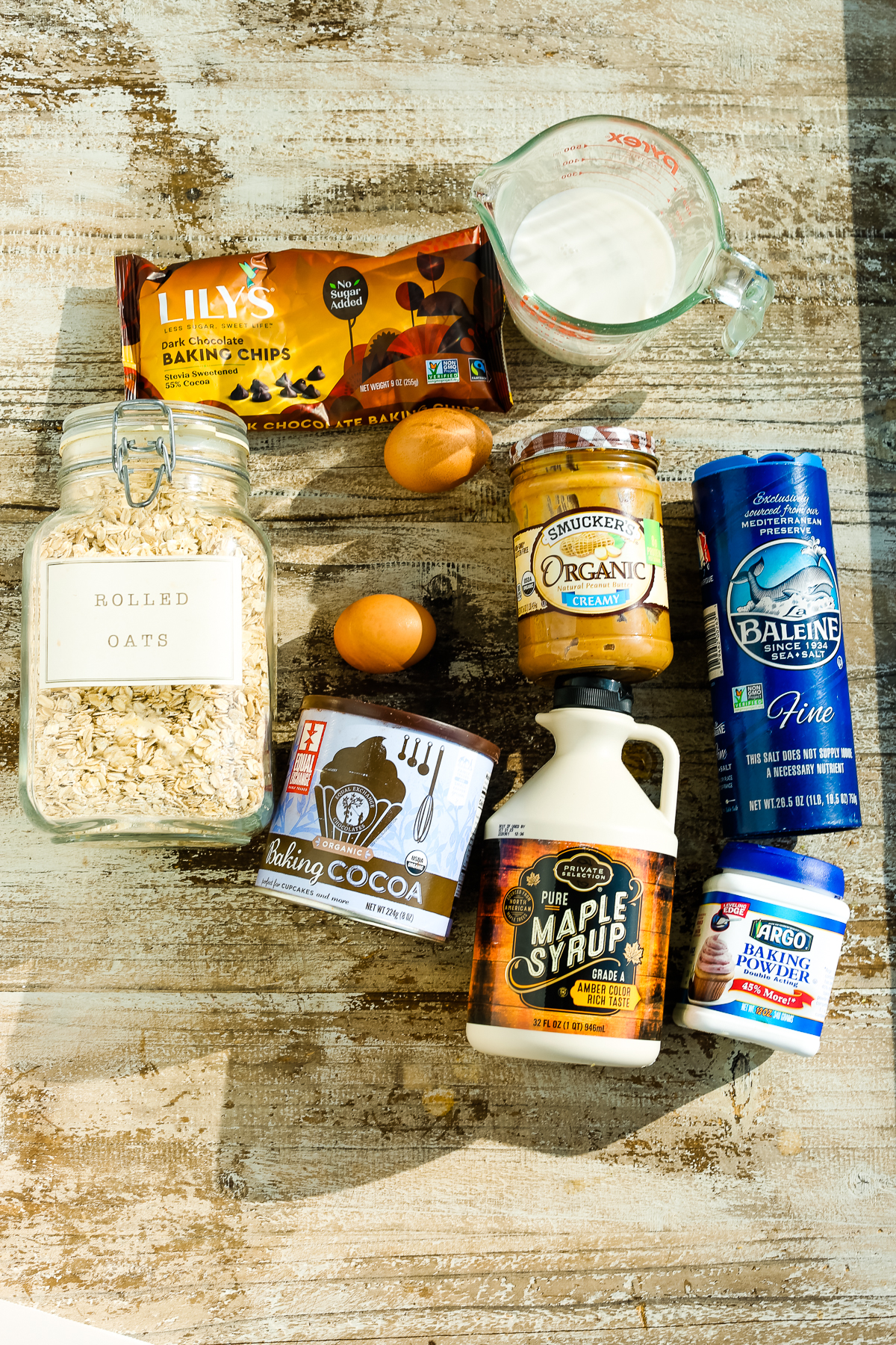 ingredients for chocolate baked oats