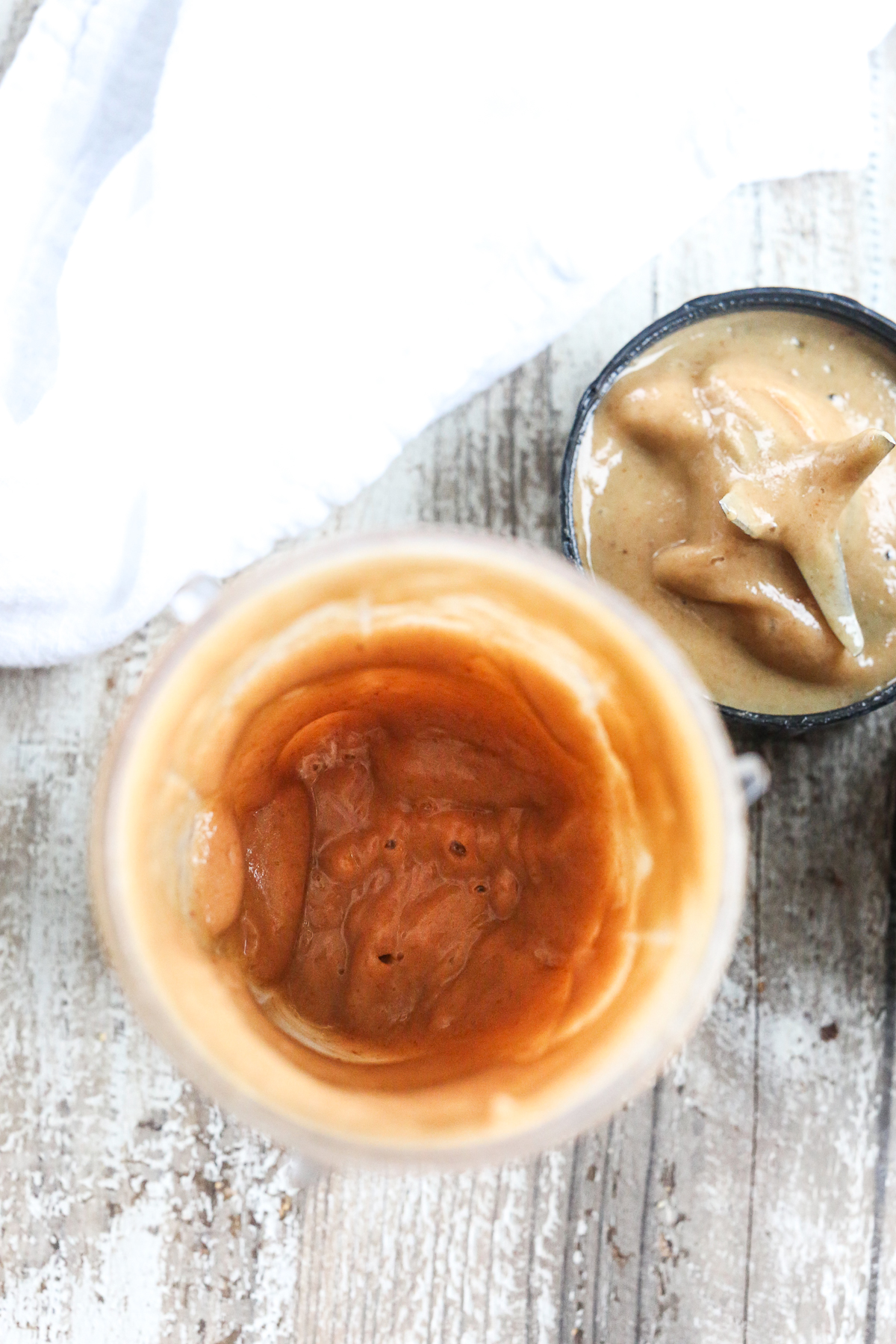 blended dates in a blender