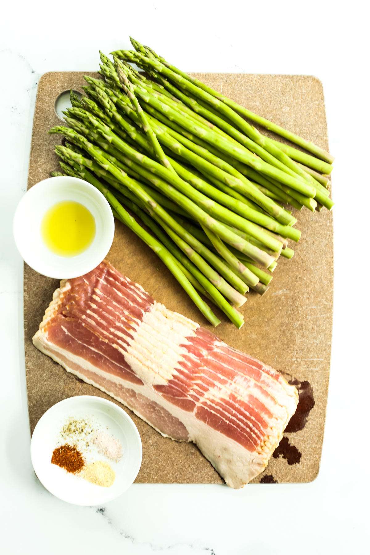 recipe ingredients for Air Fryer Bacon Wrapped Asparagus 