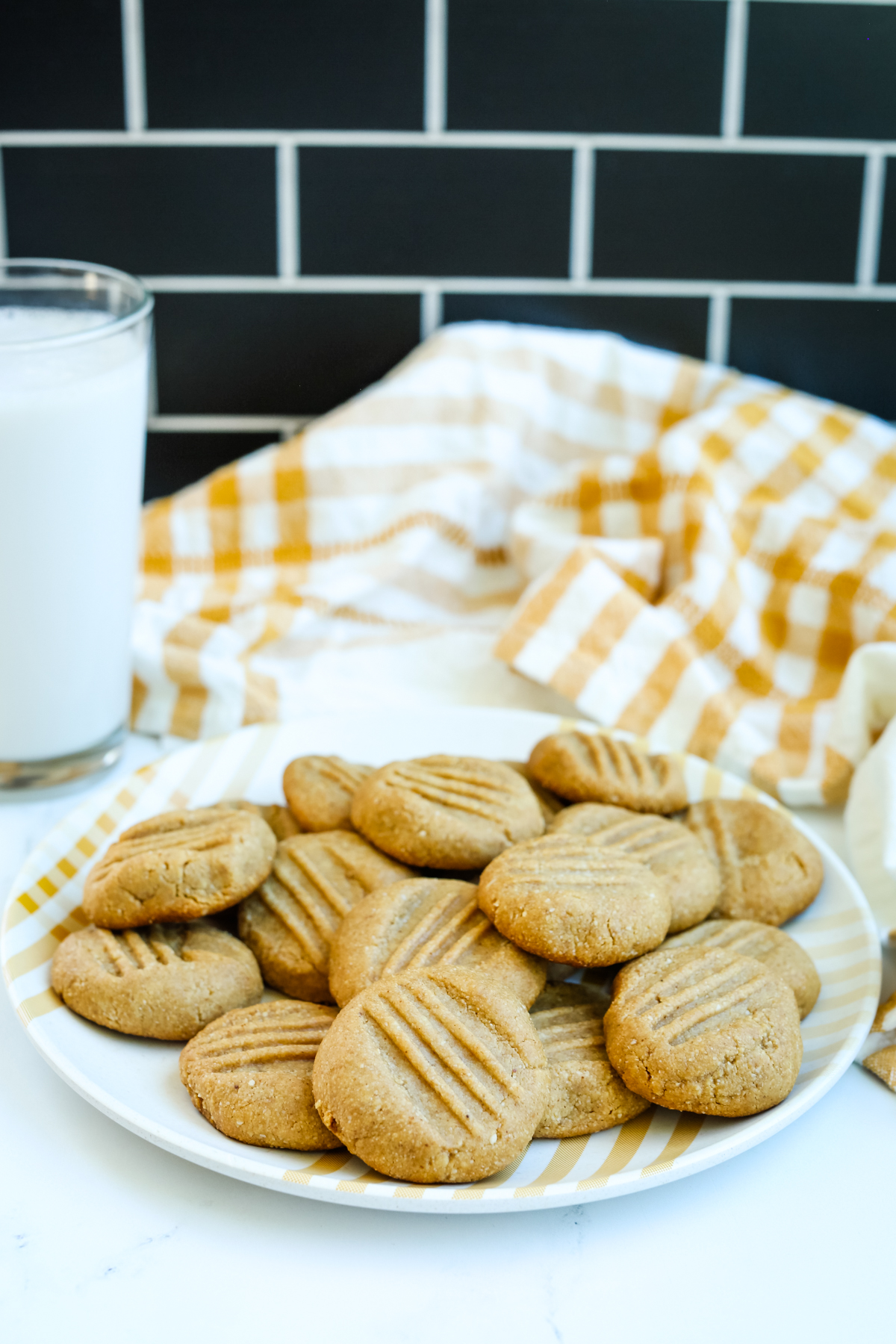 A plate of almond flour peanut butter cookies