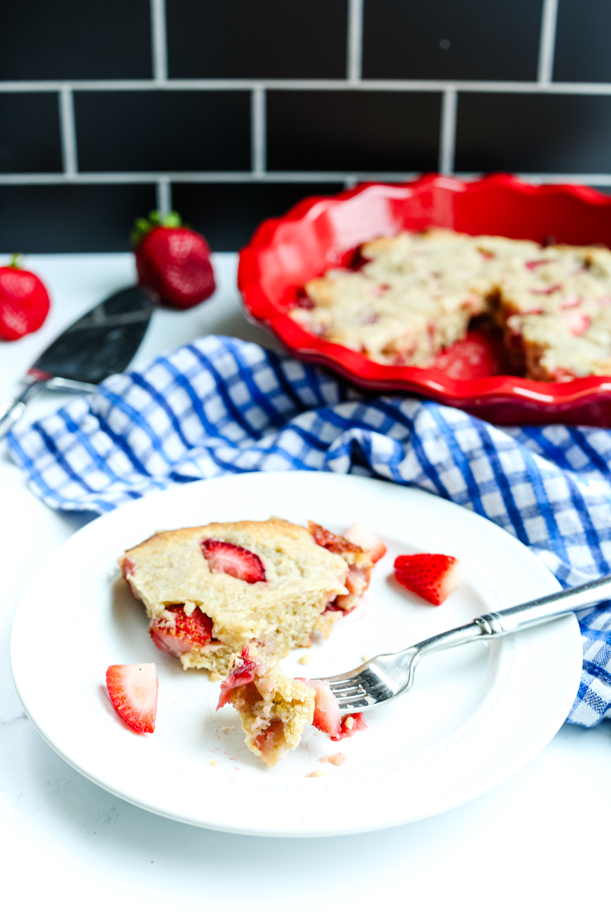 a piece of pie on a fork 