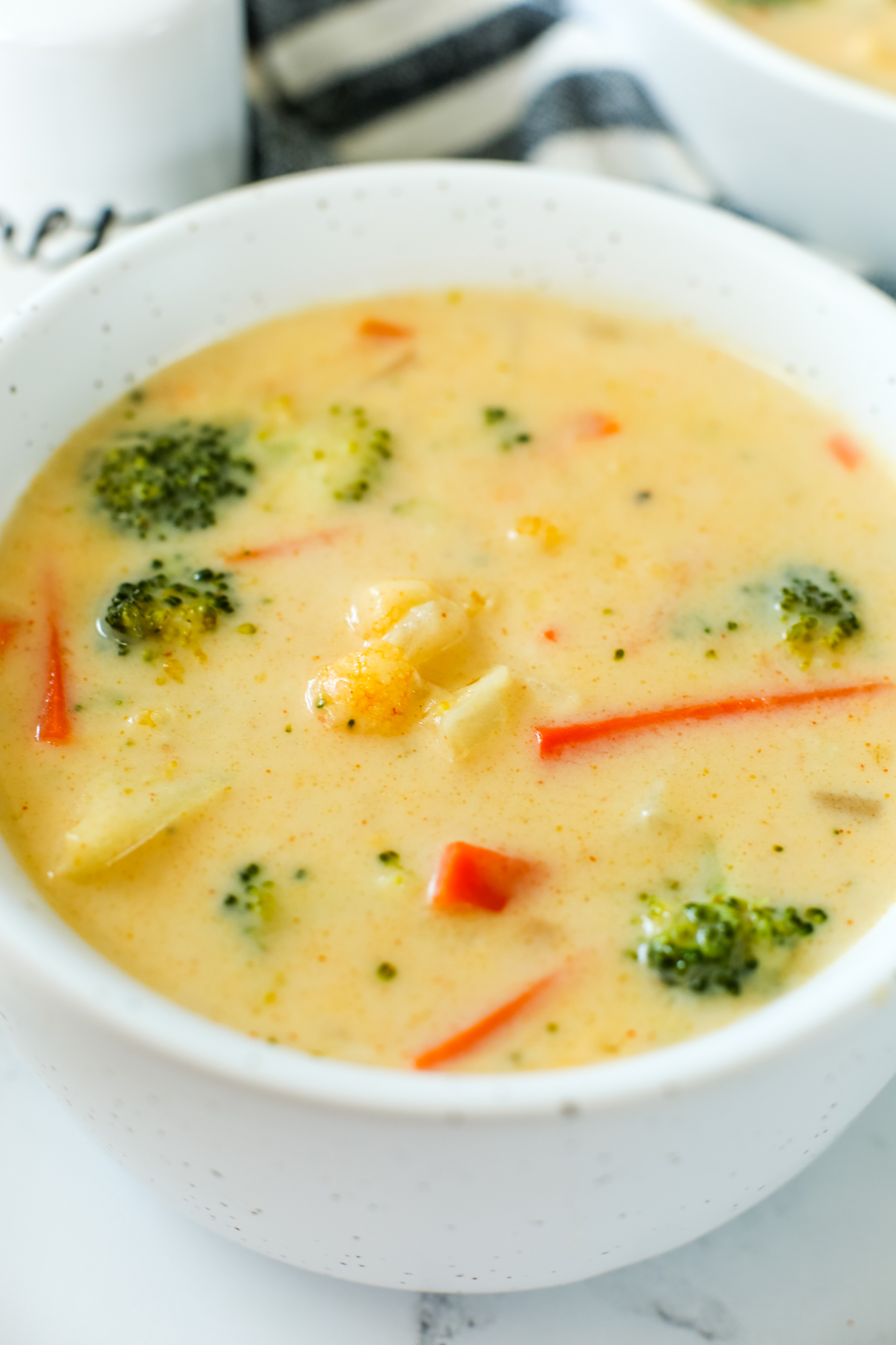 close up photo of Broccoli and Cauliflower Soup