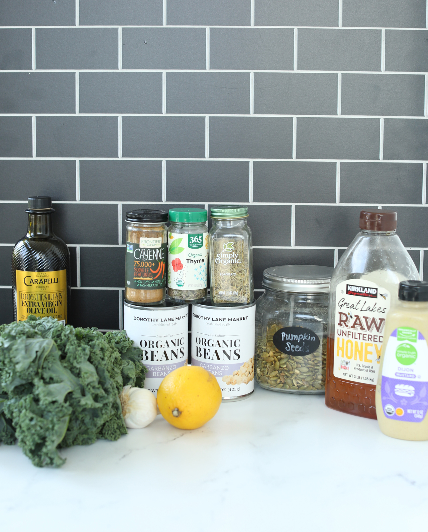Chickpea Kale Salad recipe ingredients