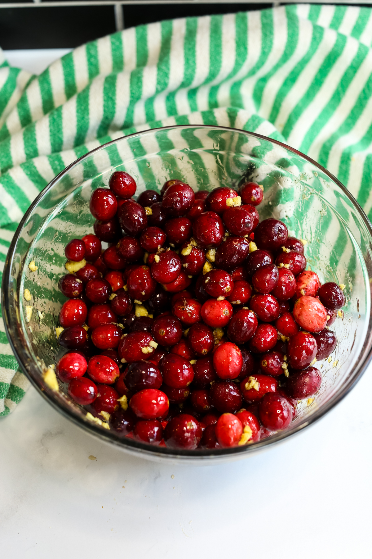 fresh cranberries in a bowl