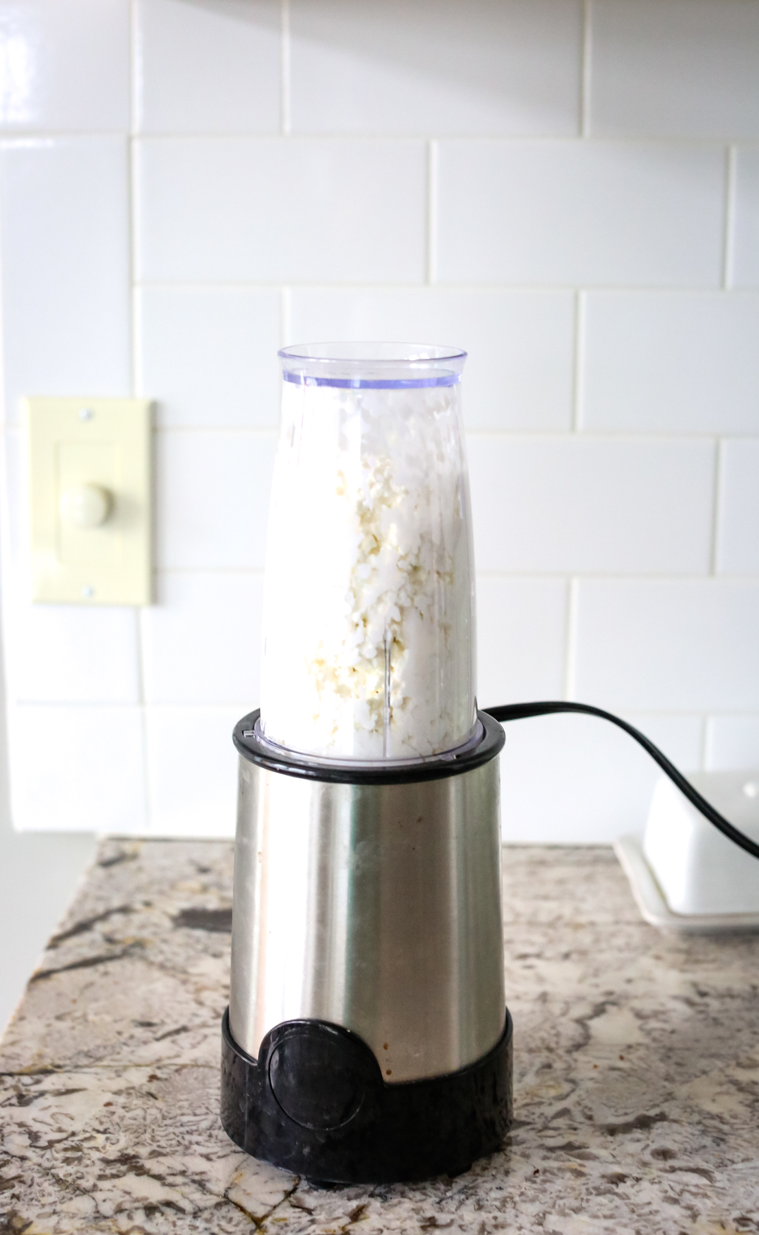 cottage cheese in a small blender