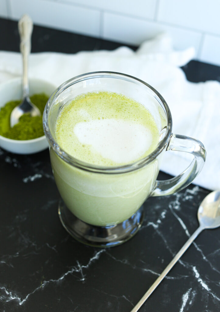 Matcha Vanilla Latte Recipe - Happy Healthy Mama
