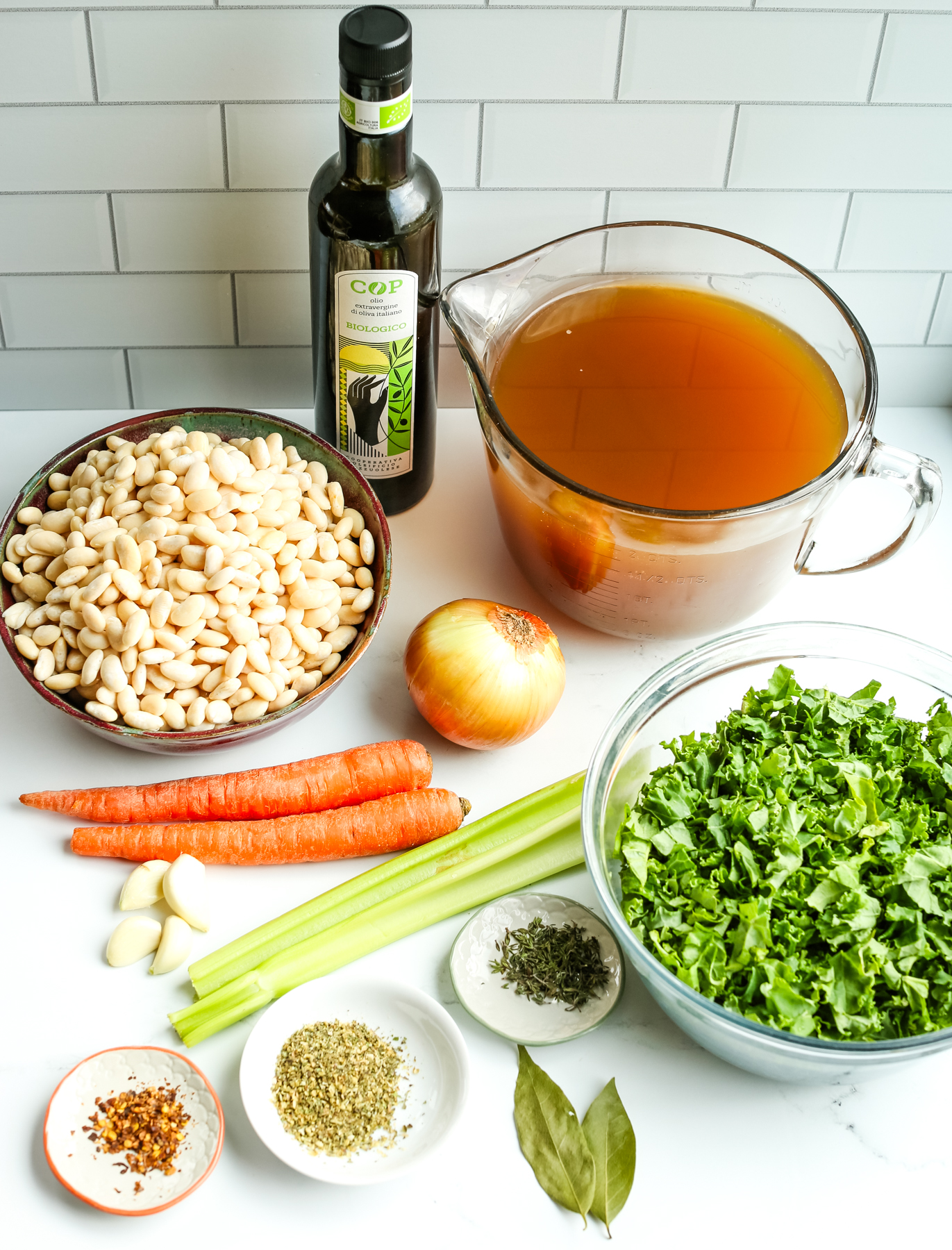 recipe ingredients in bowls