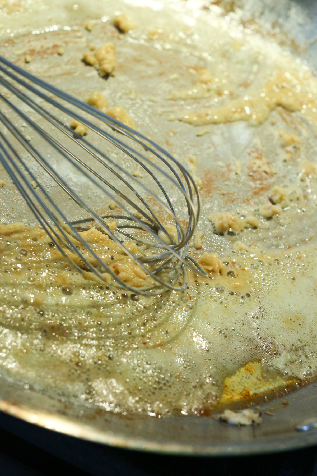 butter and flour in a skillet