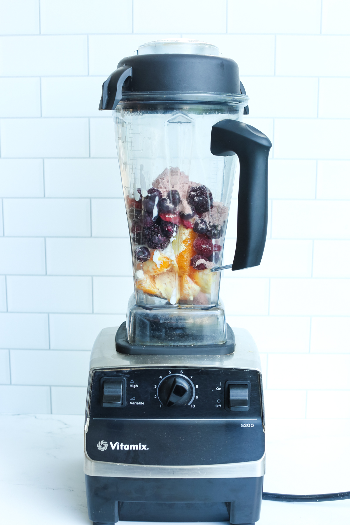 ingredients in a blender