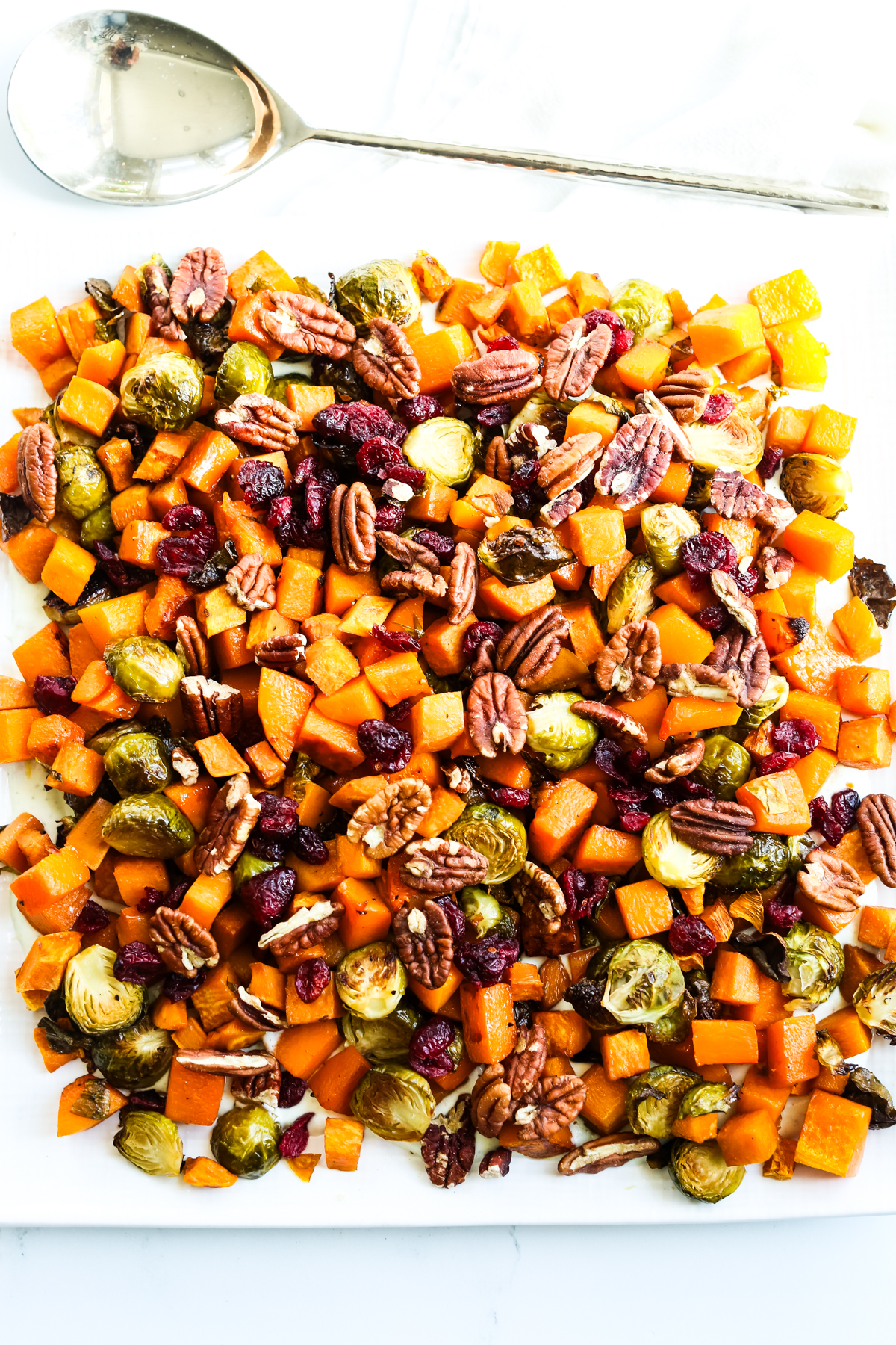 autumn roasted vegetables on a platter