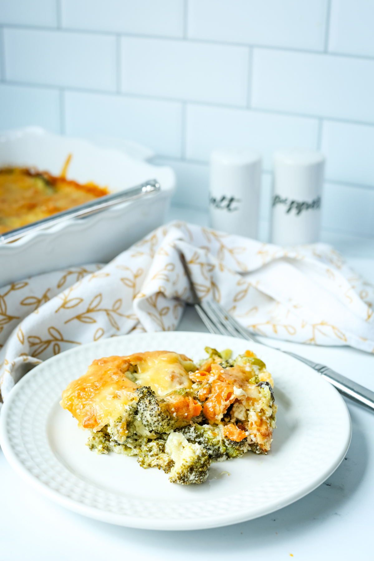 broccoli casserole on a plate