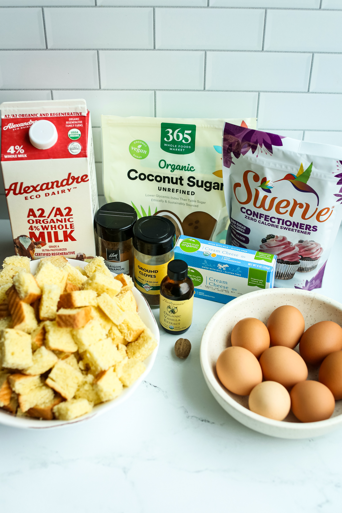 recipe ingredients for brioche French toast casserole 