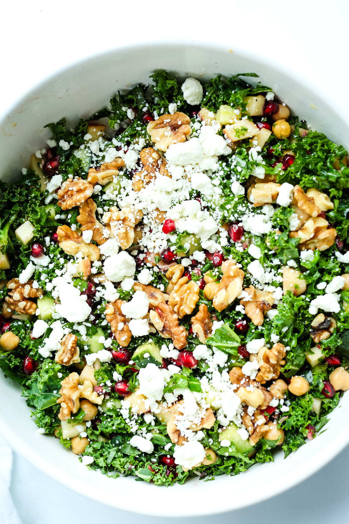 overhead shot of Winter Kale Salad