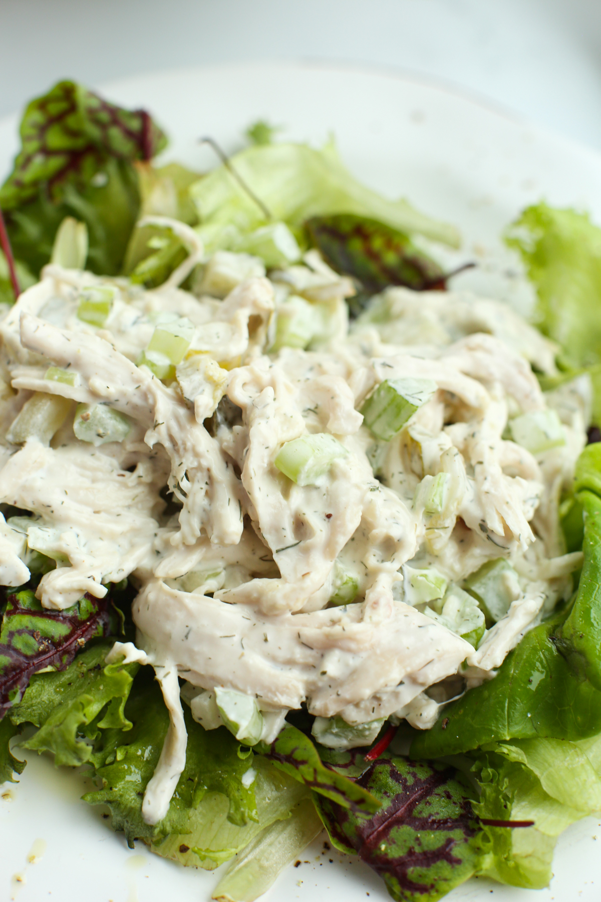 showing the texture of the salad