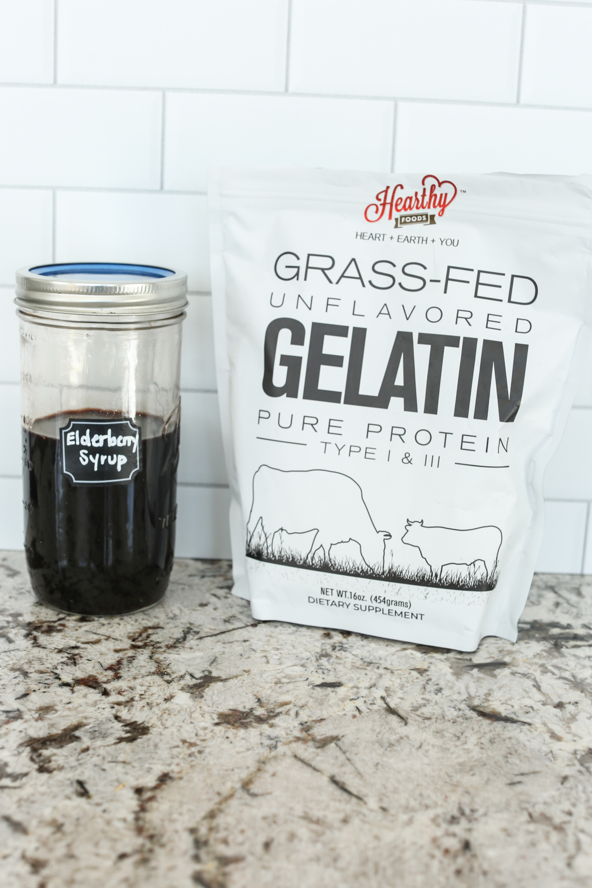 ingredients for how to make elderberry gummies