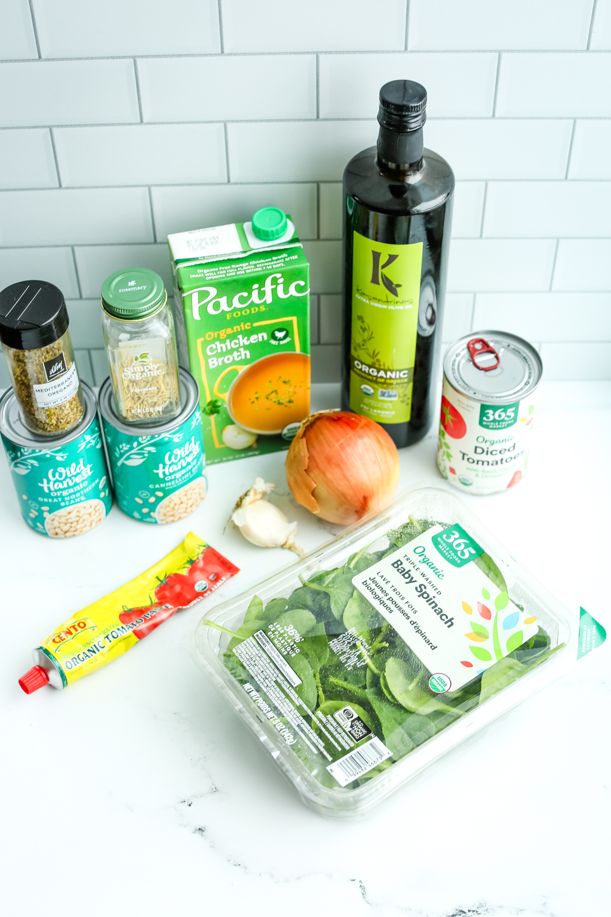 recipe ingredients shown individually for Mediterranean soup recipe