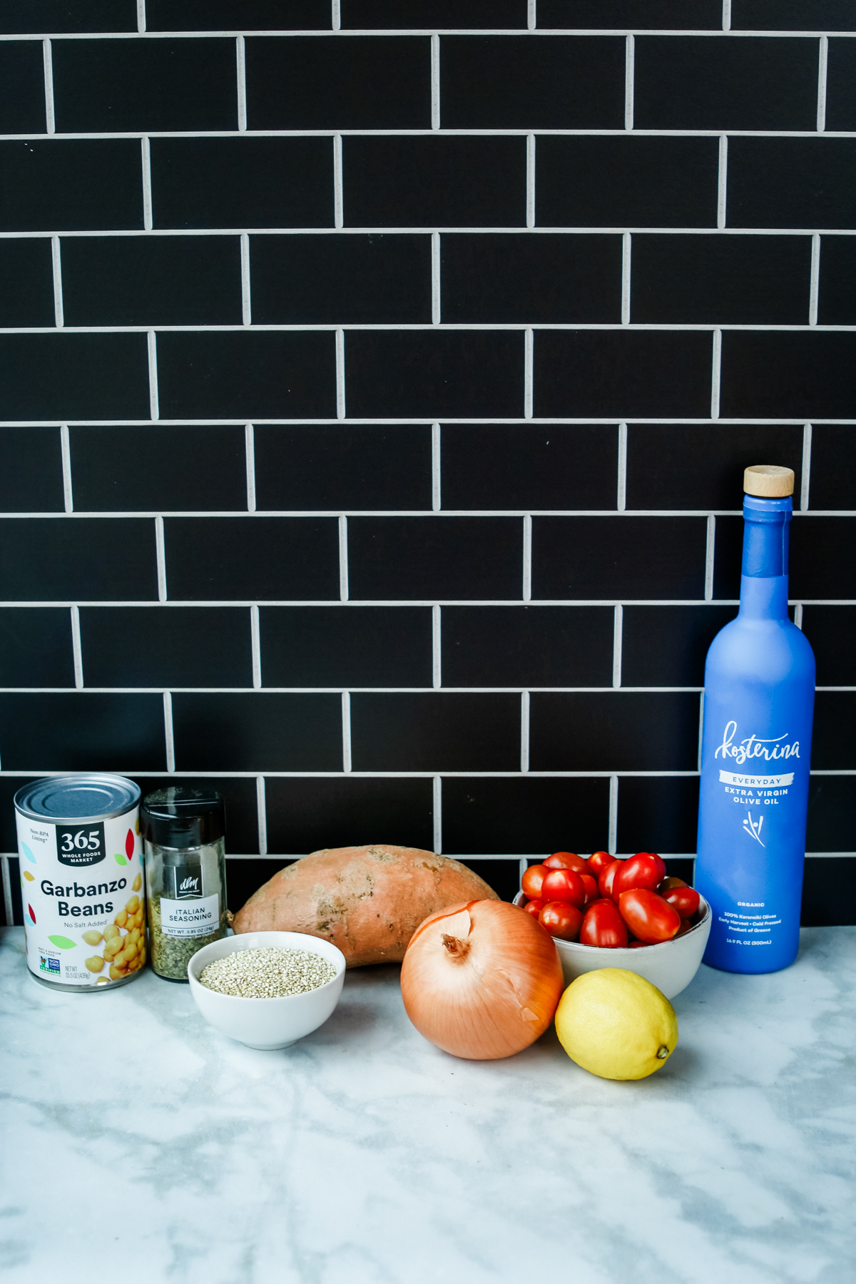 recipe ingredients on the counter