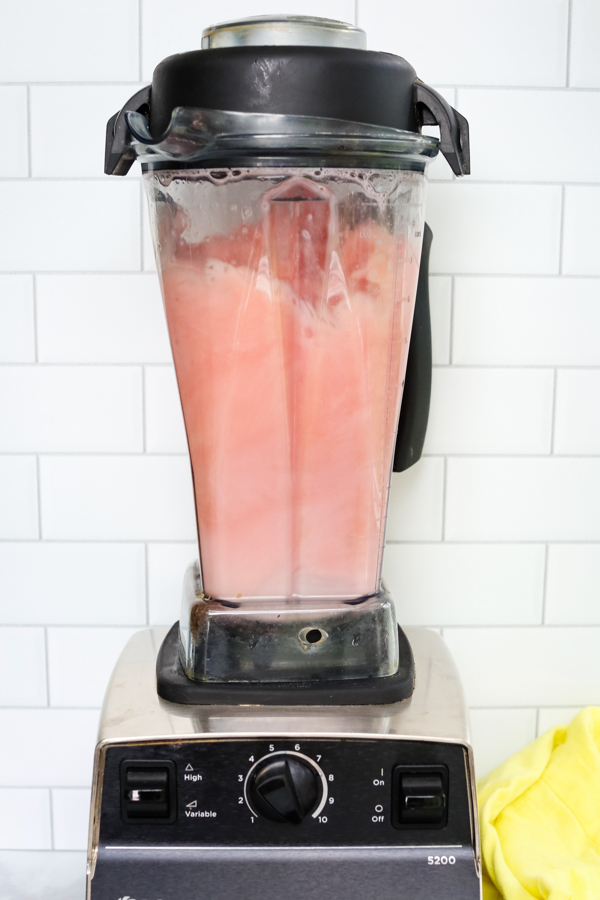 blended homemade electrolyte drink in blender