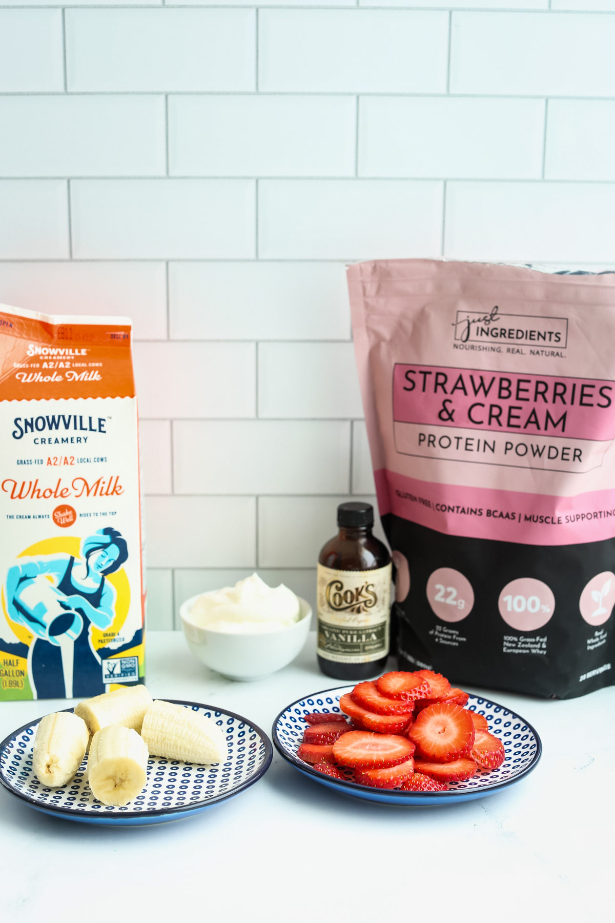 recipe ingredients on the counter