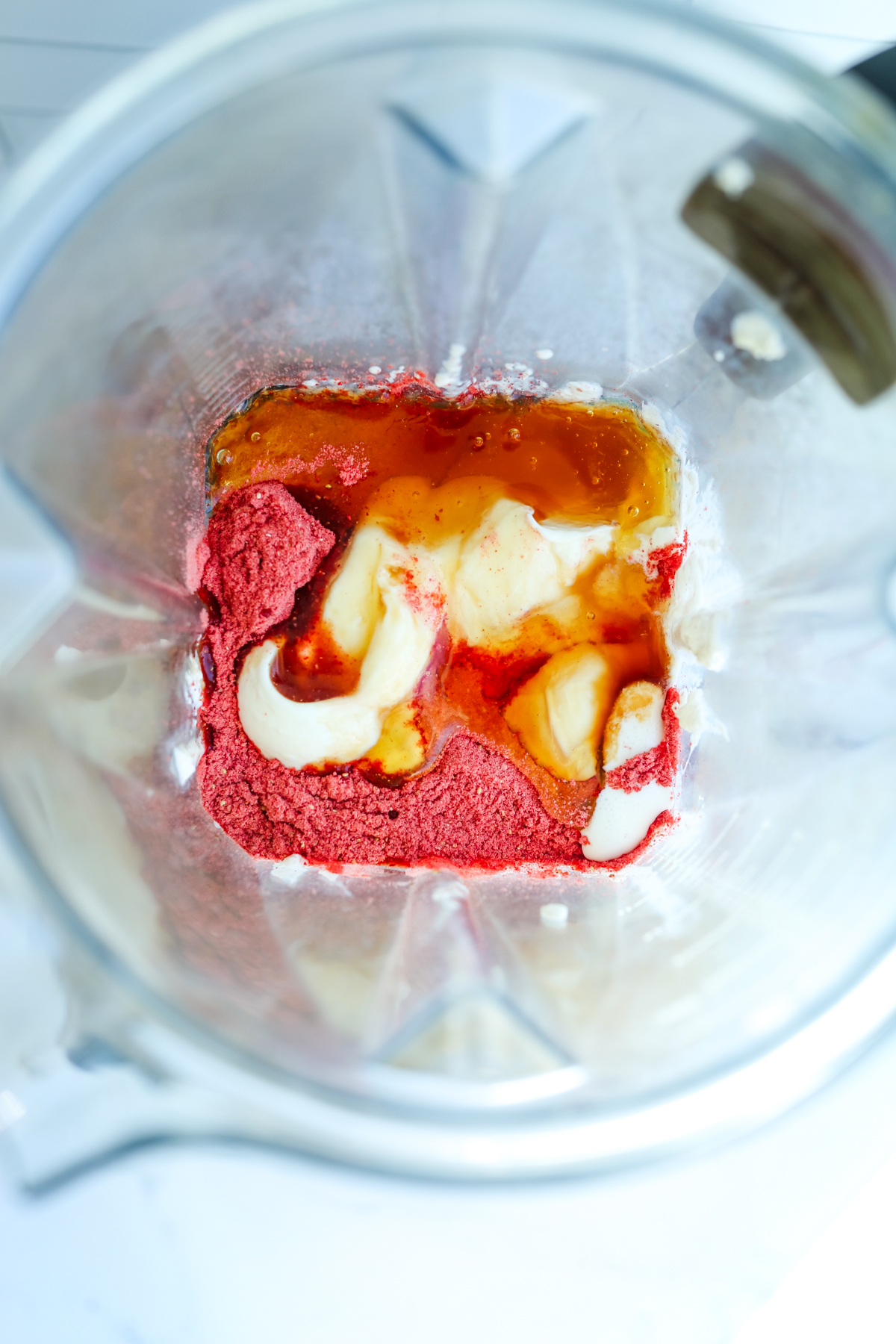 ingredients in a blender