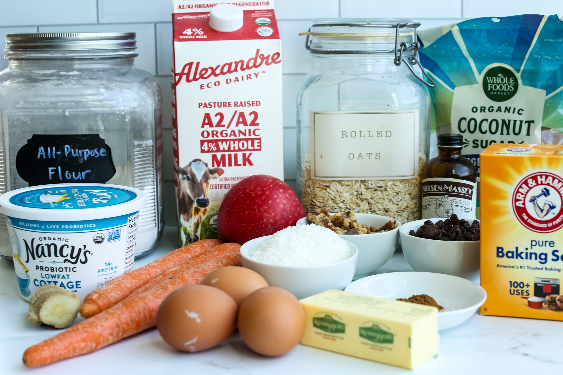 recipe ingredients on a counter