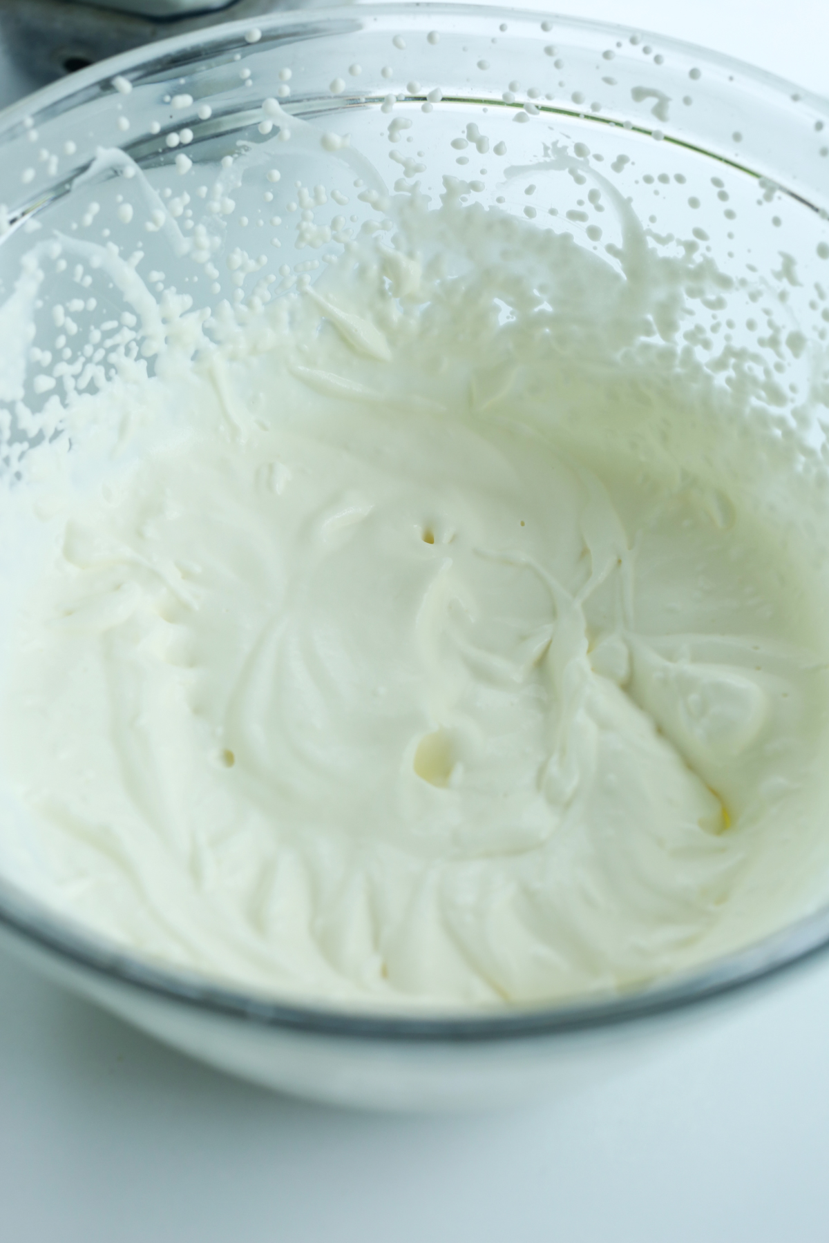 stiff peaks of whipped cream