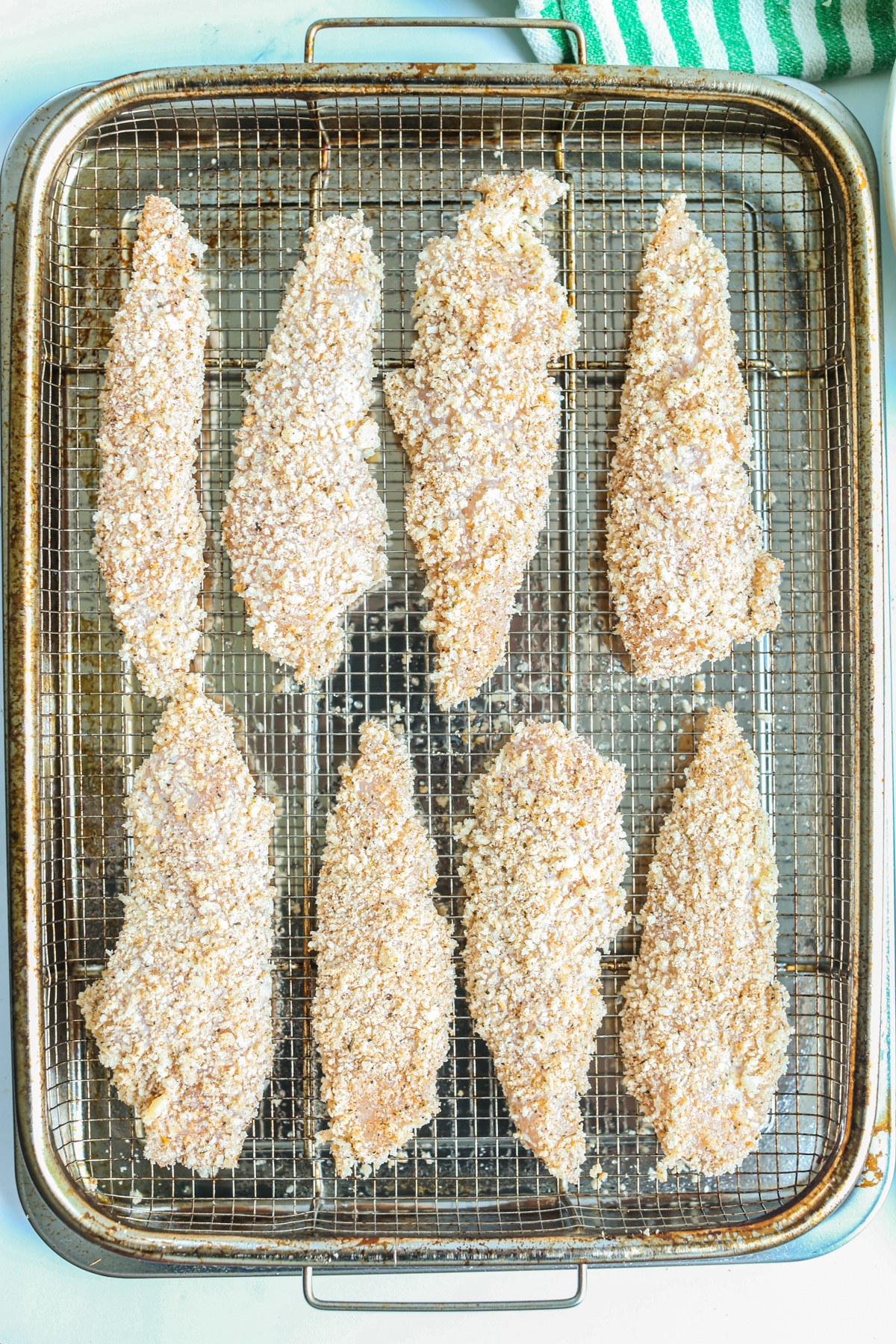 Air fryer chicken tenders before cooking