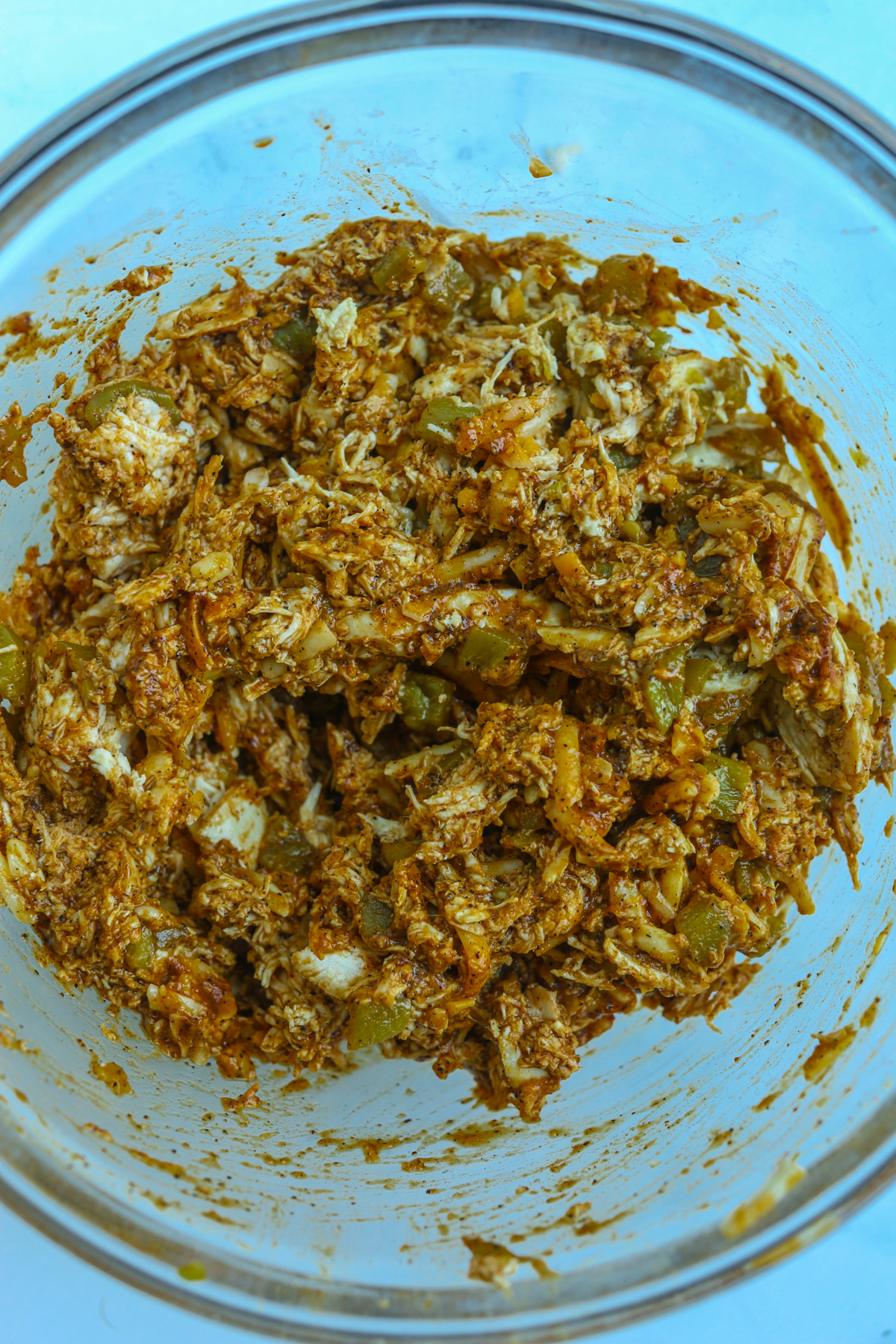 chicken mixture in a bowl 
