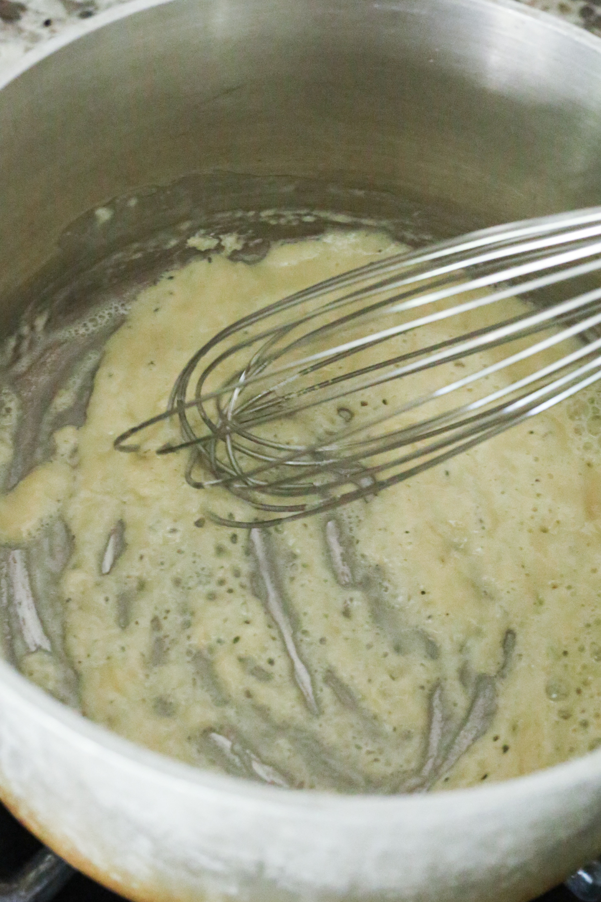 whisking a roux
