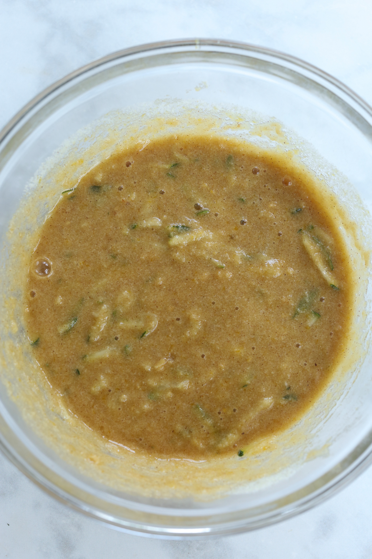 zucchini folded into batter