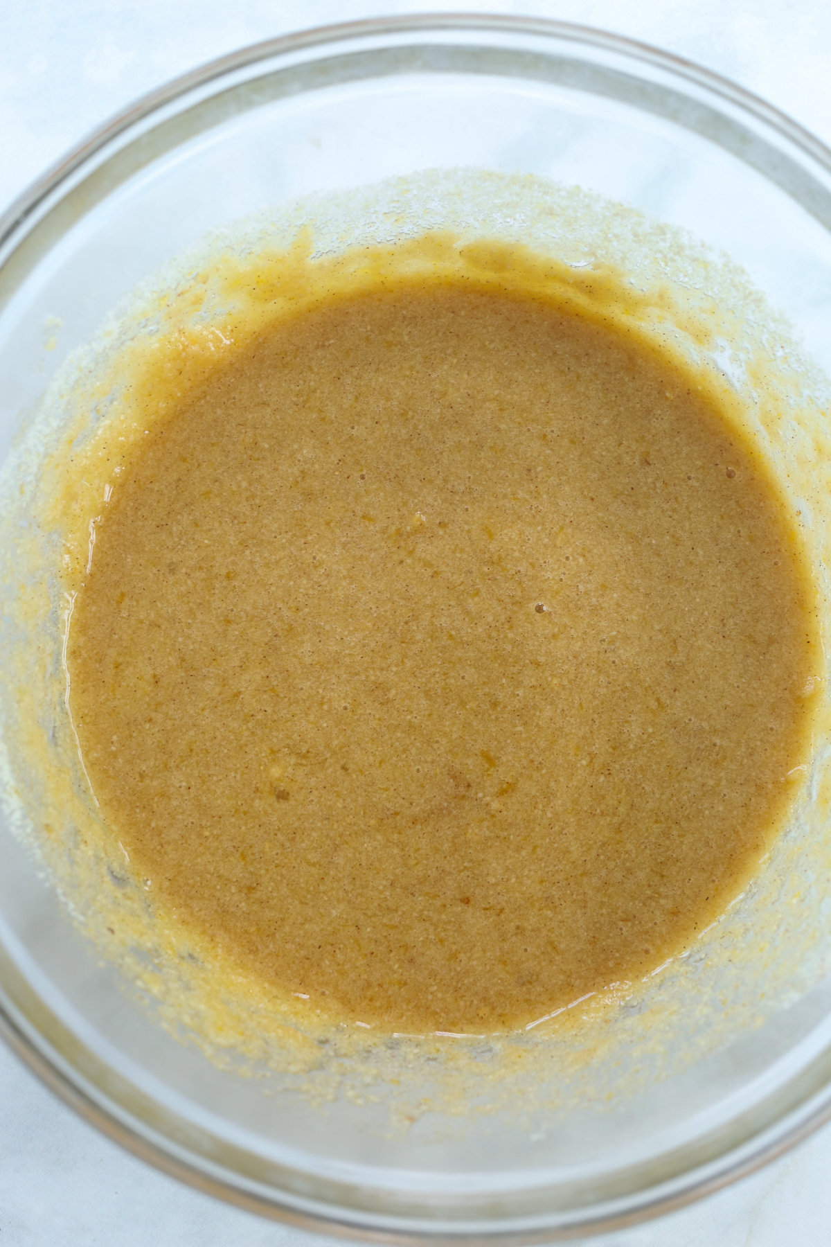 dry ingredients mixed in